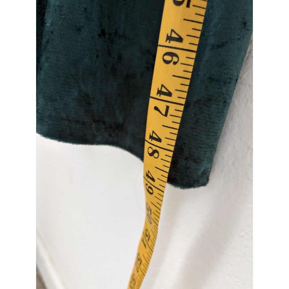 Vintage Women’s size 10 Green Velvet Midi Dress Y2K Witchy Goth Renaissance - Picture 5 of 6
